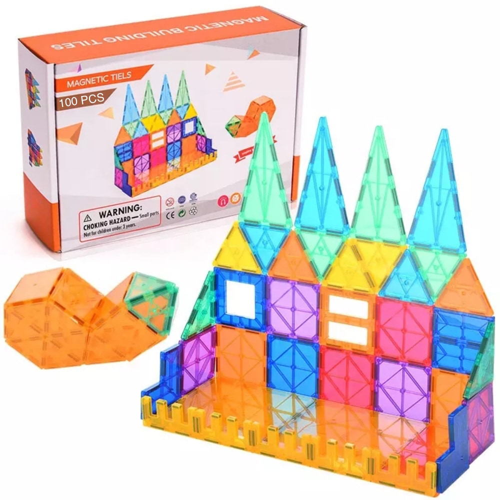 Blocs de construction magnétiques - 100 pièces