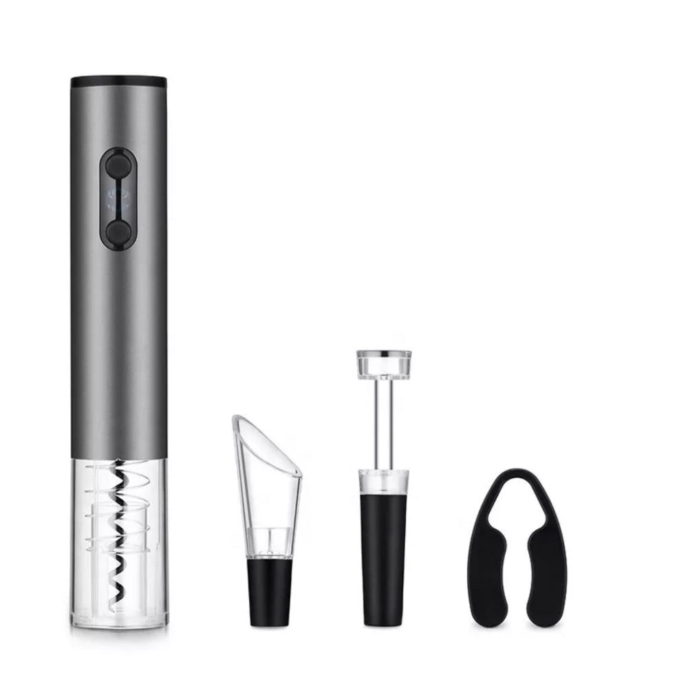 Ensemble 4 en 1 pour vin, ouvre-bouteille électrique, bouchon sous vide, aérateur et coupe-capsule
