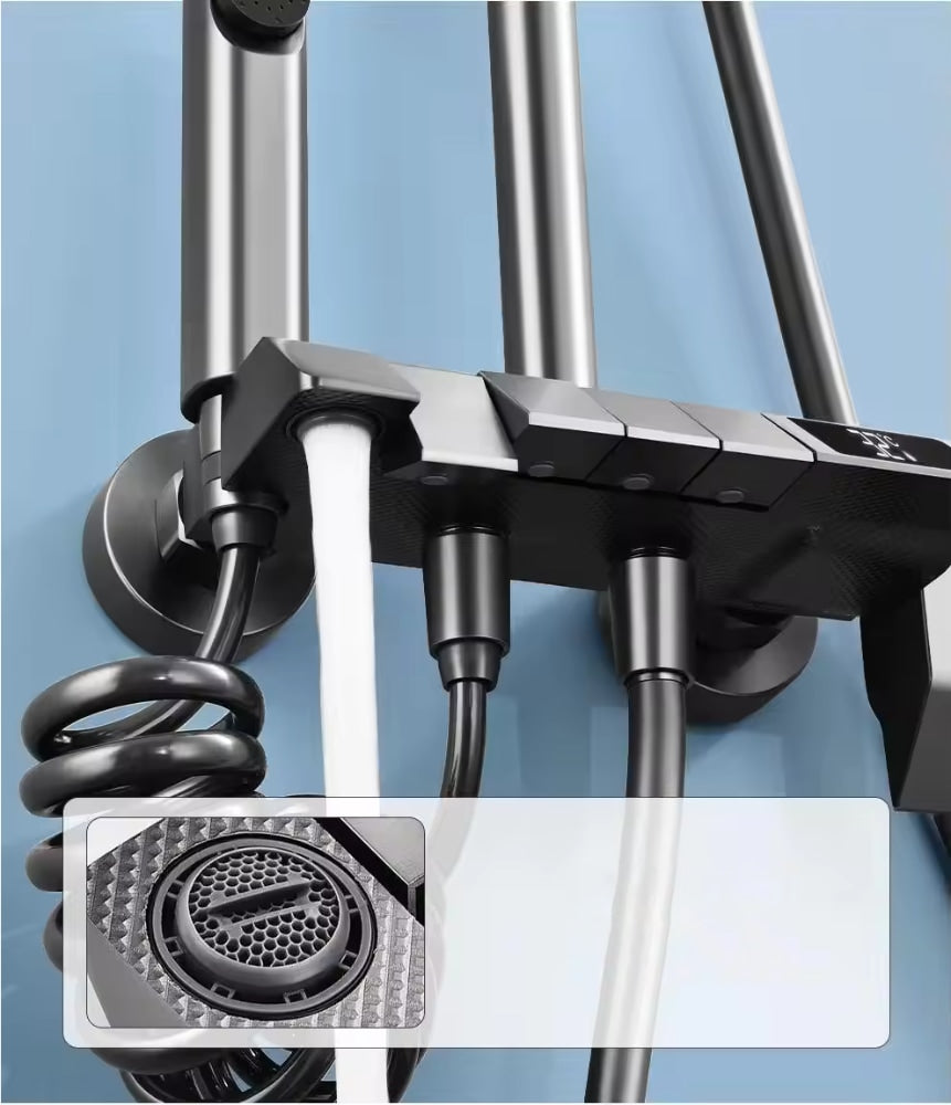 Kit de douche avec écran numérique 4 en 1