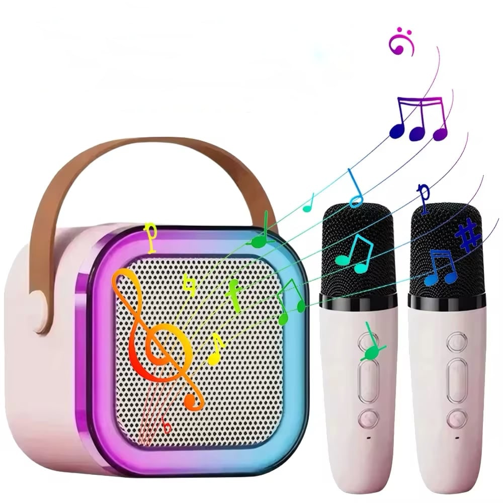 Yoto Mini Adulte Mini Machine De Karaoké Avec 2 Micros Sans Fil, Haut- parleur Bluetooth Portable Avec LED Pour Enfants Et Adultes (beige) - TV Son Photo Micro Karaoke Effets Sonores Amusants Yoto Mini Adulte Mini Machine De Karaoké Avec 2 Micros Sans Fil, Haut- parleur Bluetooth Portable Avec LED Pour Enfants Et Adultes (beige) - TV Son Photo Micro Karaoke Effets Sonores Amusants