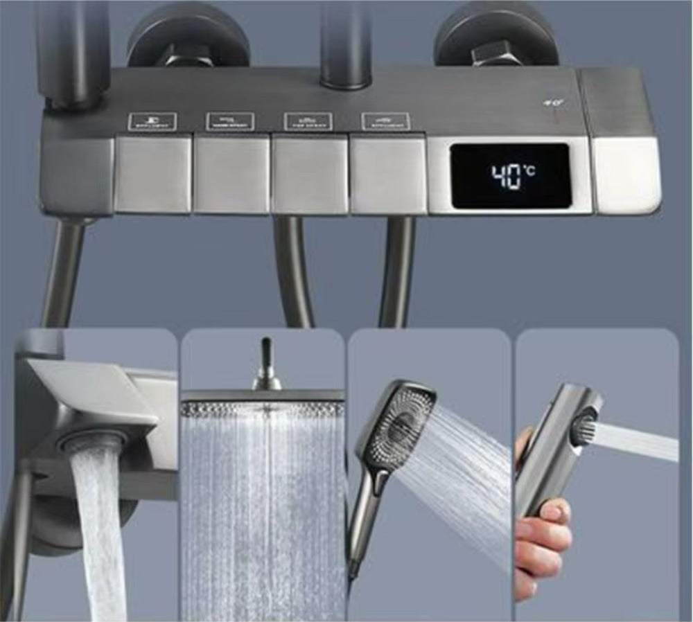 Kit de douche avec écran numérique 4 en 1