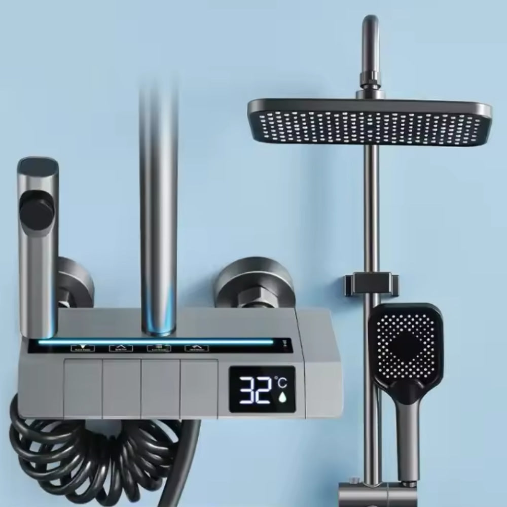 Kit de douche avec écran numérique 4 en 1