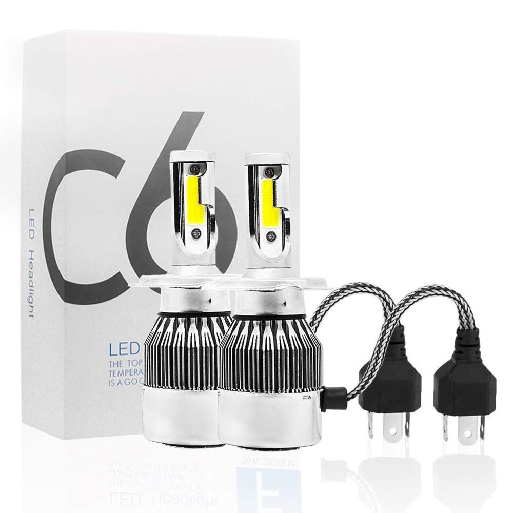 Phare de voiture LED C6 avec ventilateur, aluminium avio