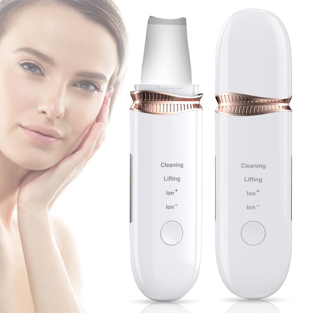 Spatule ultrasonique ionique professionnelle pour le nettoyage du visage (épurateur de peau/skin scrubber)