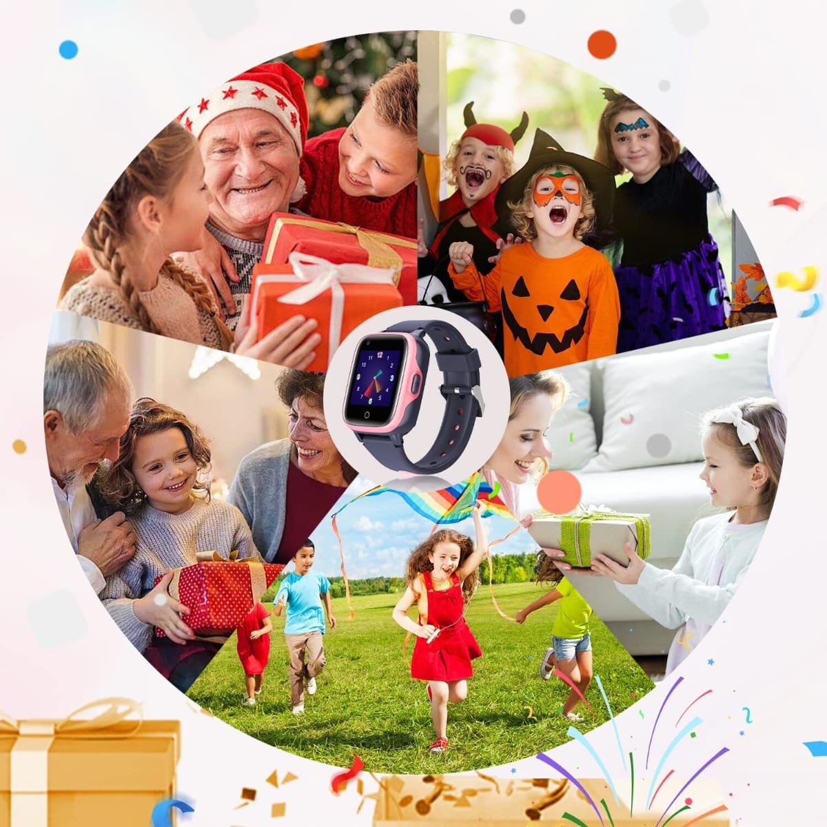 Montre intelligente pour enfants SmartKid Pro avec carte SIM, GPS, appareil photo