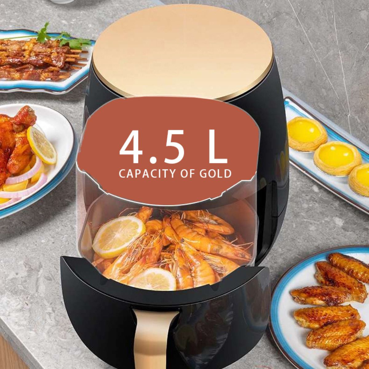 Friteuse à air chaud capacité 4,5 L
