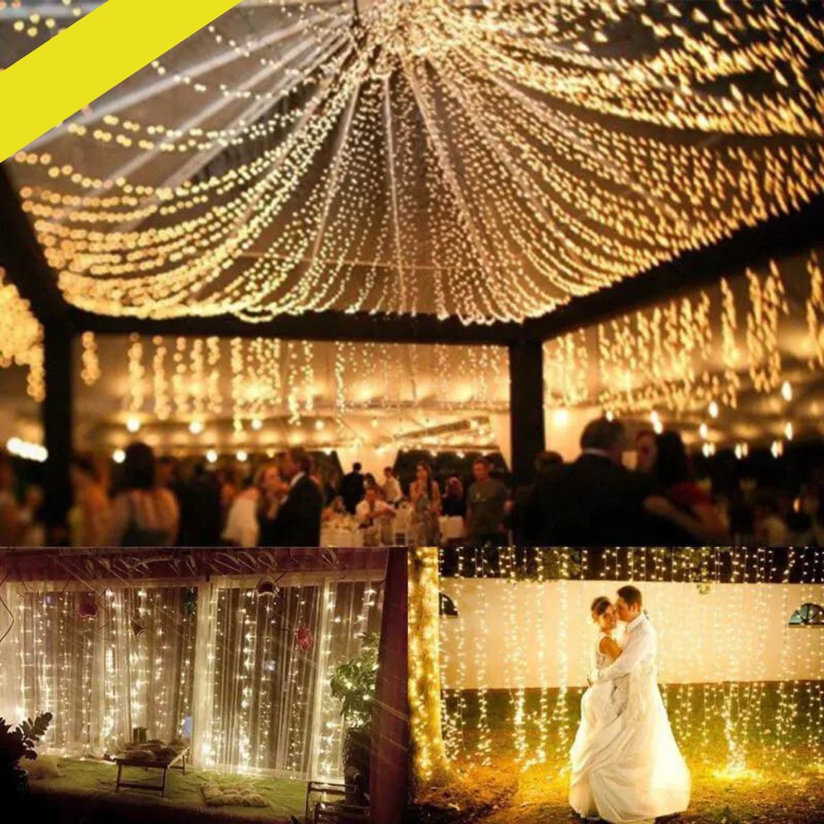 Rideau lumineux LED 3x3m