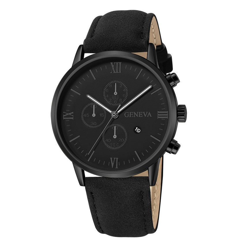 Montre pour hommes avec bracelet en cuir