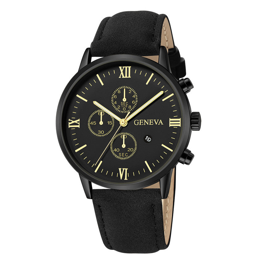 Montre pour hommes avec bracelet en cuir