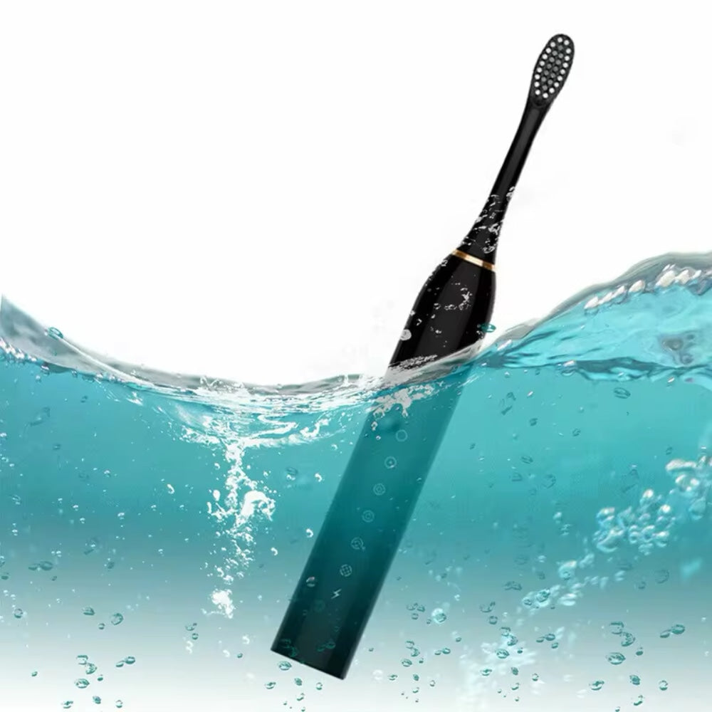 Brosse à dents électrique avec minuterie intégrée, 4 têtes de brossage supplémentaires, base et étui