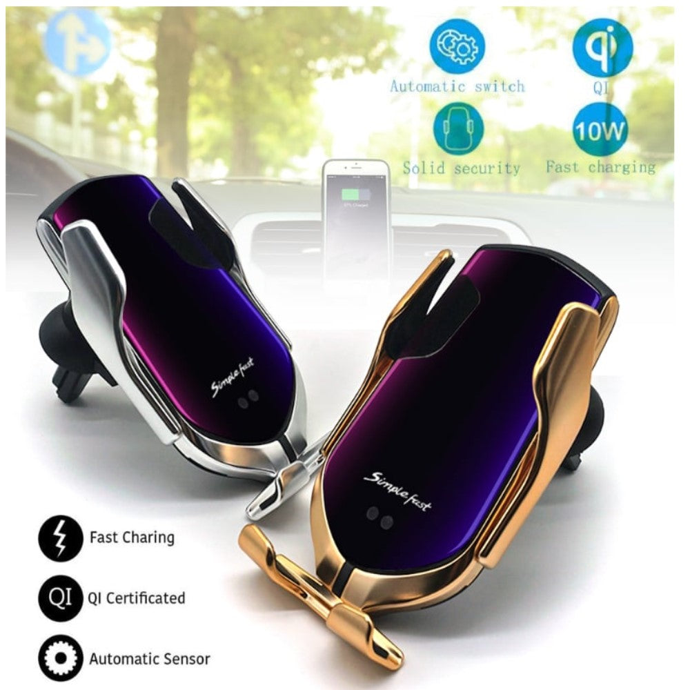 Support voiture magnétique pour téléphone portable avec chargement sans fil ultra rapide