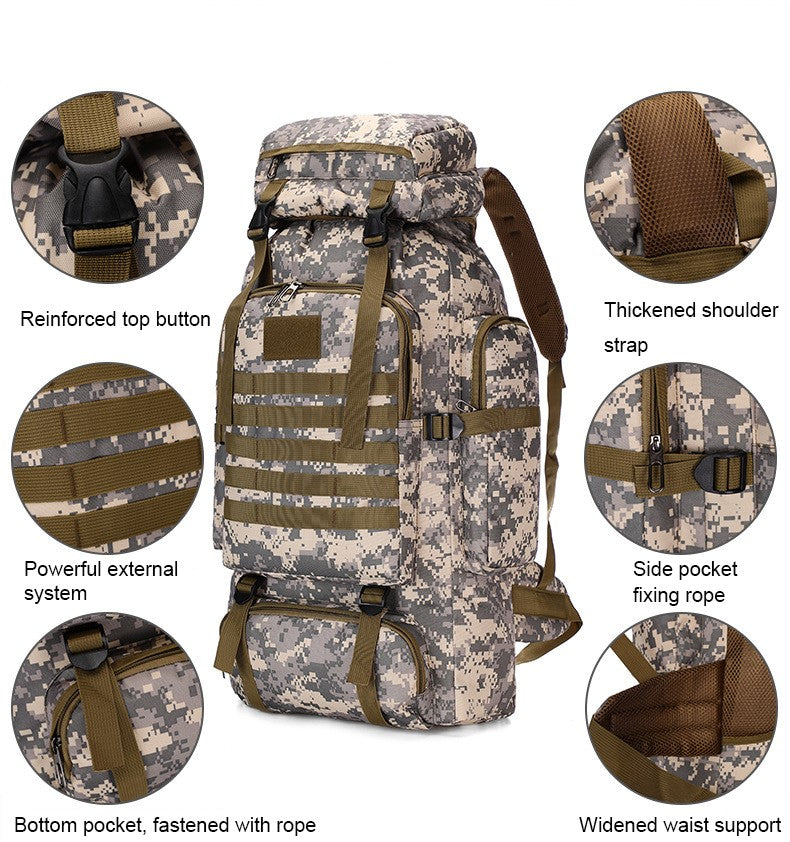 Sac à dos de type militaire 80+L