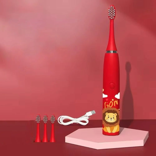 Brosse à dents électrique pour enfants avec minuterie intégrée et 4 têtes de brosse supplémentaires