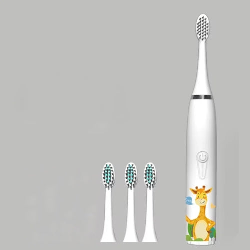 Brosse à dents électrique pour enfants avec minuterie intégrée et 4 têtes de brosse supplémentaires
