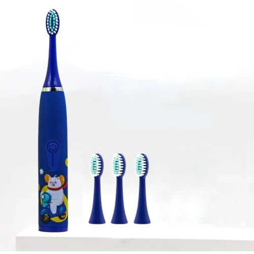 Brosse à dents électrique pour enfants avec minuterie intégrée et 4 têtes de brosse supplémentaires