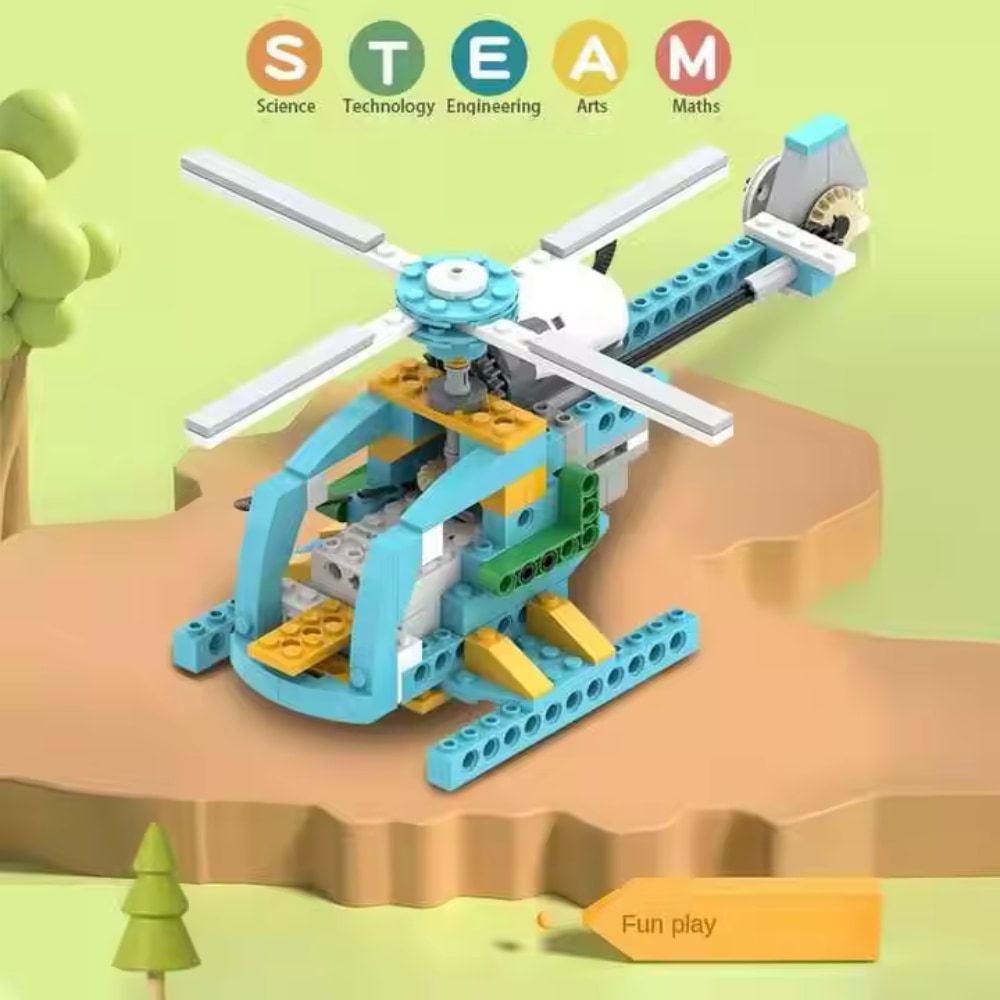 Kit robotique pour futurs ingénieurs 50 en 1 : Kit de blocs connectés Do It Yourself de 606 pièces avec télécommande