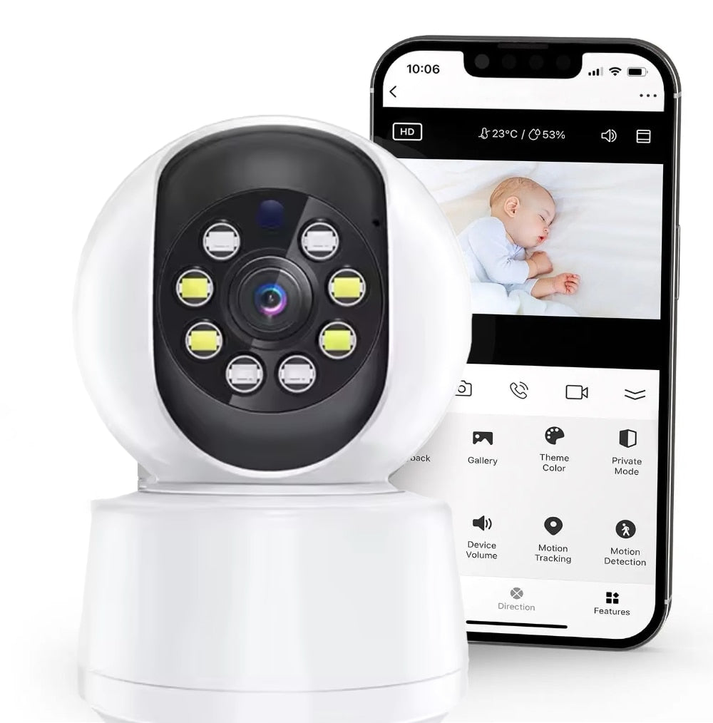 Babyphone sans fil connecté avec vision nocturne et son bidirectionnel