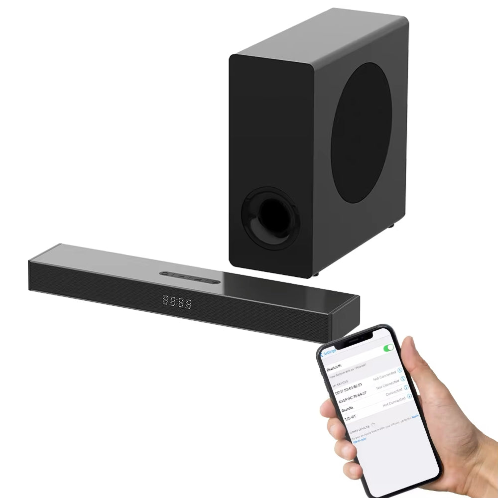 Barre de son avec Bluetooth et caisson de basse sans fil