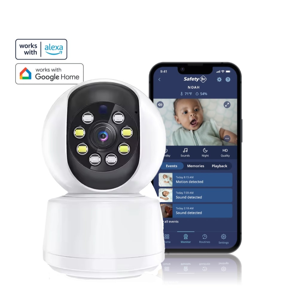 Babyphone sans fil connecté avec vision nocturne et son bidirectionnel