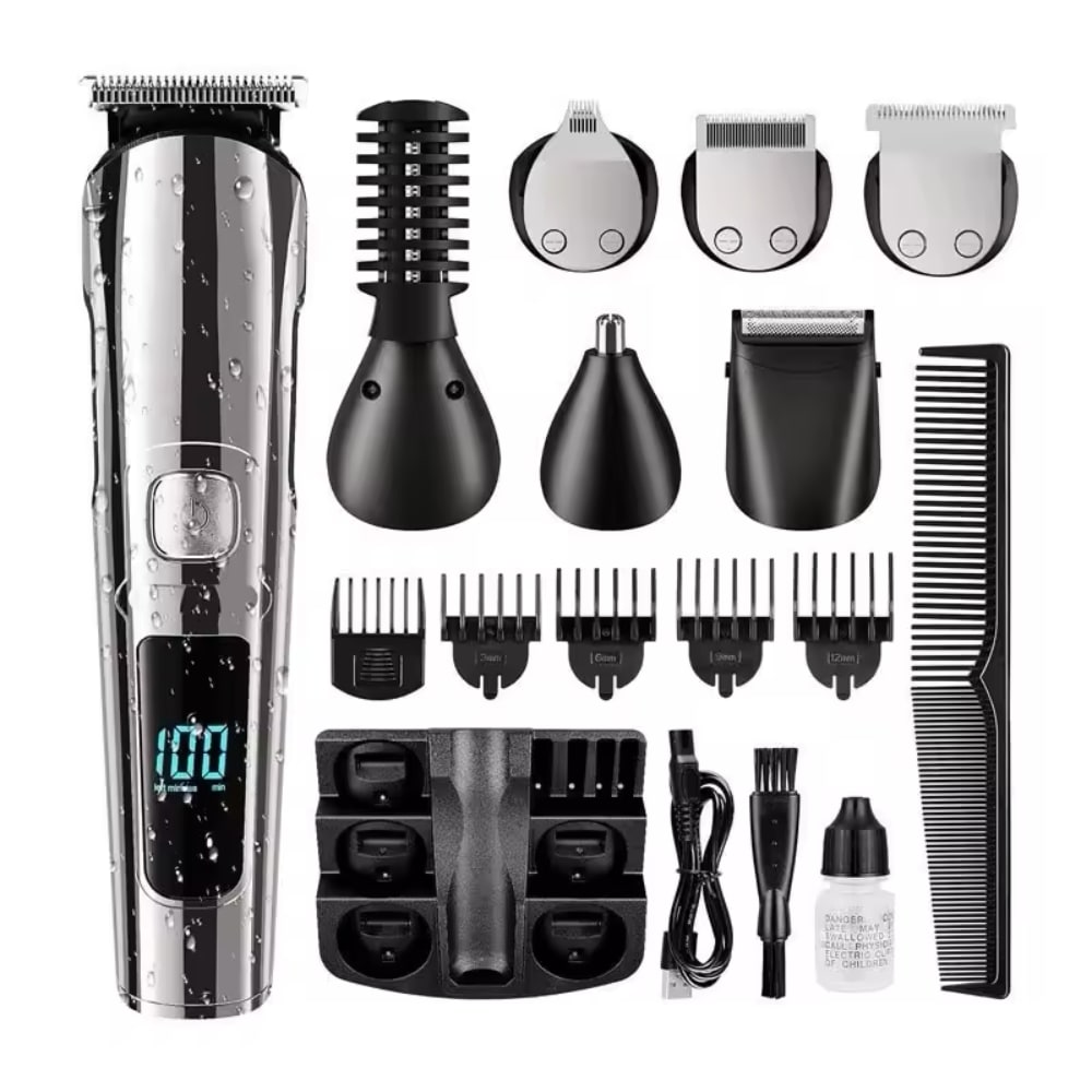 Kit professionnel barbe et cheveux 16 en 1 sans fil