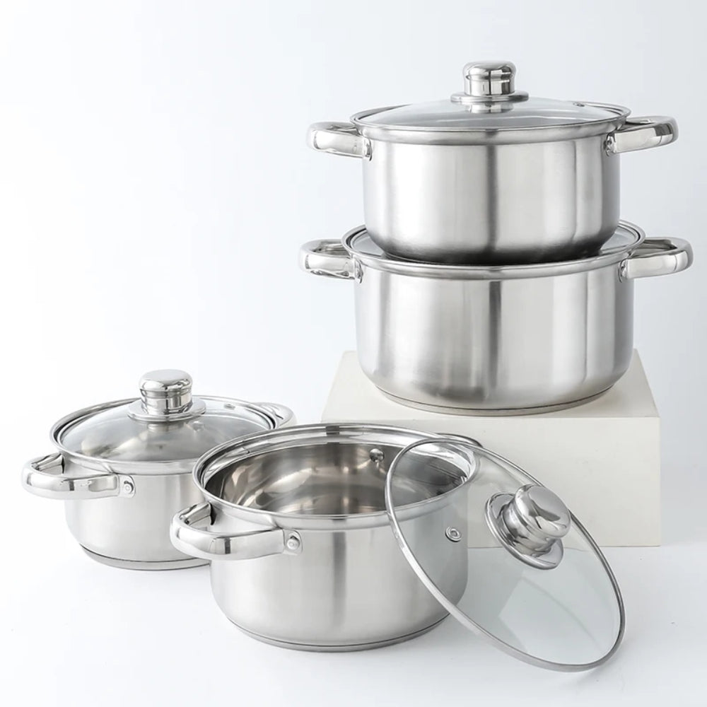 Batterie de cuisine en acier inoxydable 12 en 1