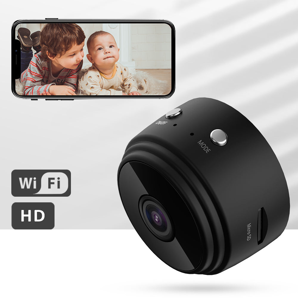 Mini caméra de surveillance, WiFi, surveillance en direct, enregistrement de jour et de nuit